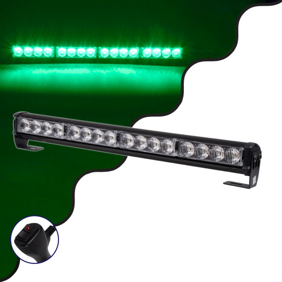 GloboStar PRO Series ����� �������� �������� Security - ��������� ��� ���������� & ������� 16 ������������ �������� STROBE LED SMD 3030 32W DC 10-30V ��������� IP66 ������� - (85273)