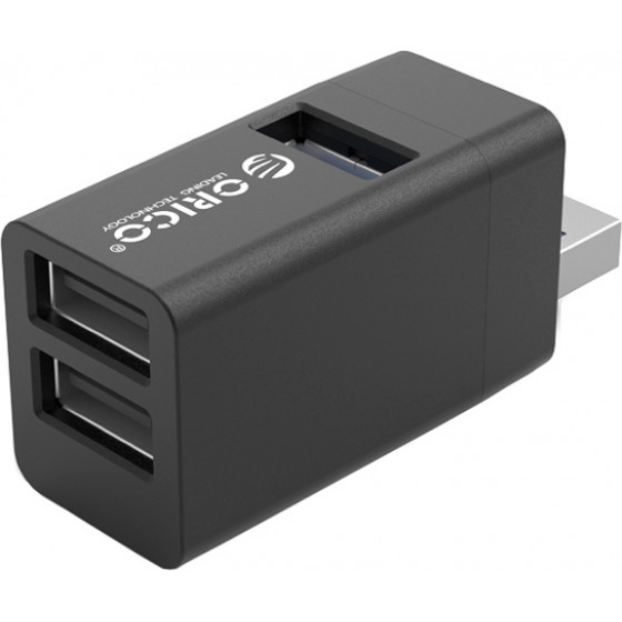 Orico mini USB Hub MINI-U32 1x USB 3.0 2x USB 2.0 ����� - (MINI-U32-BK-BP)