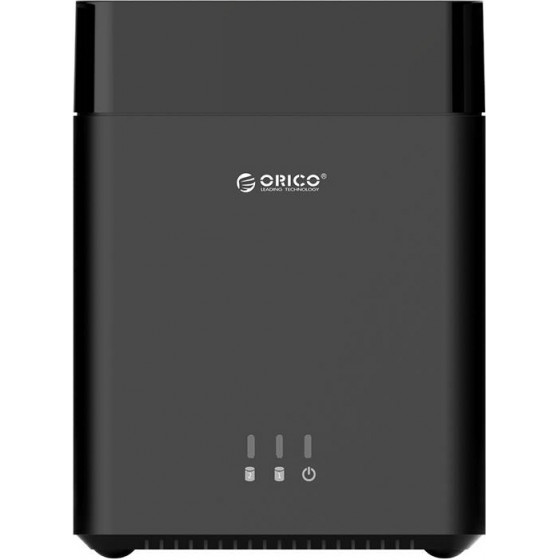 Orico ��������� ���� ��� 2x 3.5 HDD DS200U3 USB3.0 5Gbps 20TB, ����� - (DS200U3-EU-BK-BP)