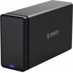 Orico ��������� ���� ��� 2x 3.5 HDD NS200RU3 USB3.0 5Gbps 32TB ����� - (NS200RU3-EU-BK-BP)