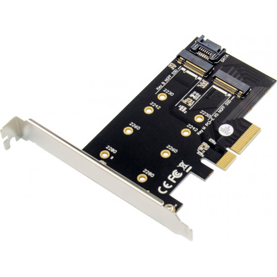 Powertech ����� ��������� 4x PCIe �� M.2 B & M Key ST59