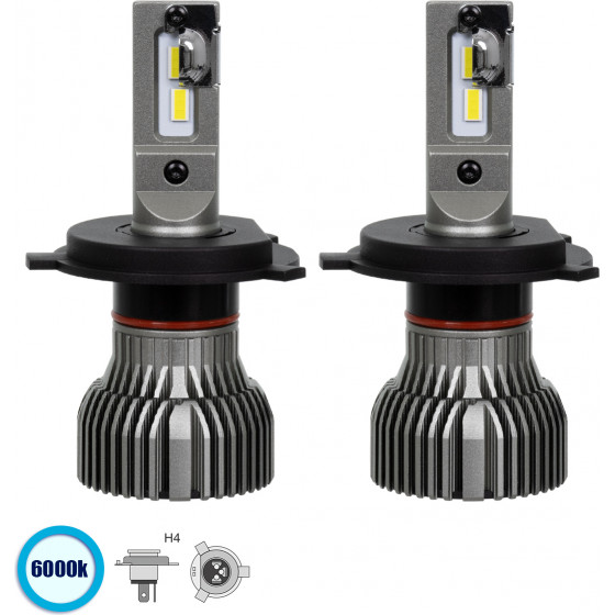 GloboStar H4 E30 Line KIT ������� �������� ����������� & �������� 3nd Generation Can-Bus Series LED CREE CXB 150W 21000lm DC 9-32V ��������� IP66 ����� ����� 6000K - (85642)