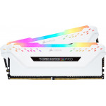Corsair VENGEANCE RGB PRO 16GB (2 x 8GB) DDR4 DRAM 3600MHz C18 Memory Kit - White - (CMW16GX4M2C3600C18W)