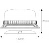 Amio ����� ���������� W03M 12V/24V 36LED ��������� IP56 136X87mm - 1 ���. - (02295)