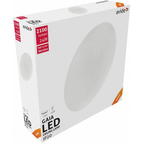 Avide LED Ceiling Lamp Oyster Gaia 24W 380*105mm NW 4000K - (ACLO38NW-24W-GAI)