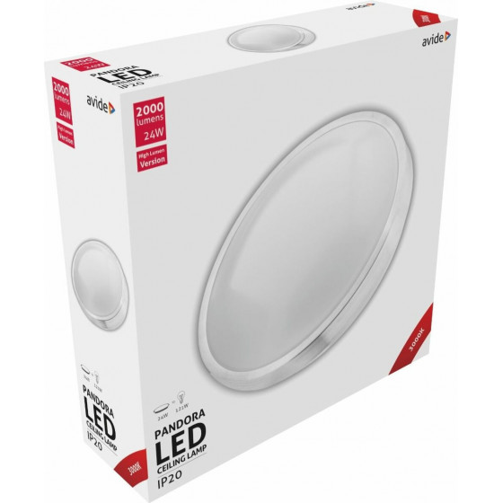 Avide LED Ceiling Lamp Oyster Pandora (ALU) 24W 380*110mm WW 3000K - (ACLO38WW-24W-ALU)