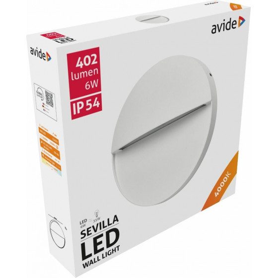 Avide Outdoor Step Lamp Sevilla LED 6W NW IP54 16cm - (AOLS6WLED-SEV)