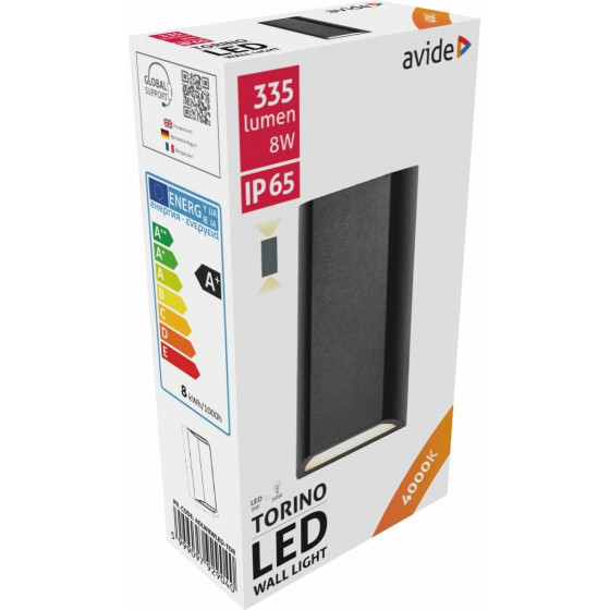 Avide Outdoor Wall Lamp Torino 2 Way LED 8W NW IP65 - (AOLW8WLED-TOR)