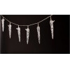 Entac Christmas Indoor Plastic Icicle 11cm 10LED 1,65m (2AA excl.) - (ECL-ICI-10WW)