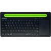 MediaRange Rechargeable Wireless Multi Device Bluetooth Keyboard with 78 keys, touchpad & Tablet slot (Black) - (MROS131-GR)