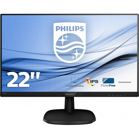 Philips V Line Led IPS FHD Monitor 22- (223V7QDSB)