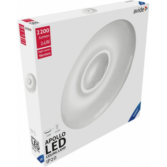 Avide LED Ceiling Lamp Oyster Apollo 24W 410*70mm CW 6400K - (ACLO38CW-24W-APO)