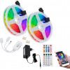 GloboStar ��� ������ LED 2 x 5m 72W/10m 60LED/m 5050 SMD 600lm/m 120� IP20 �� ������������ ����������� ����������� - WiFi - �������� ����������� RF 2.4Ghz ��� ����������� RGB Dimmable - (85813)