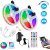 GloboStar ��� ������ LED 2 x 5m 72W/10m 60LED/m 5050 SMD 600lm/m 120� IP20 �� ������������ ����������� ����������� - WiFi - �������� ����������� RF 2.4Ghz ��� ����������� RGB Dimmable - (85813)
