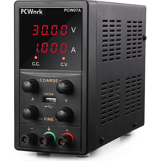 PCWork PCW07A High-Quality Laboratory Power Supply 5A, 30V