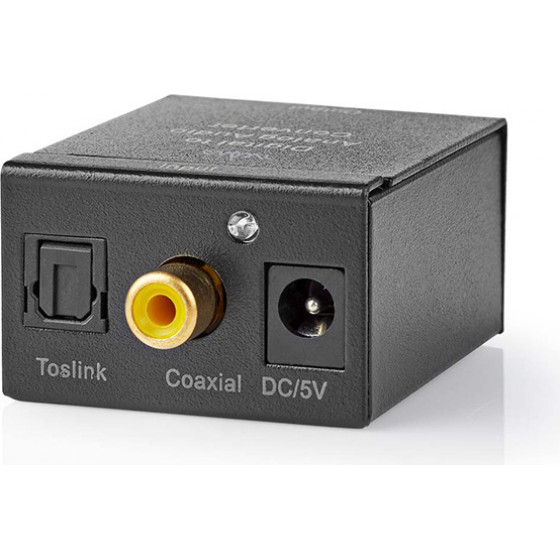 Nedis ACON2510BK Digital Audio Converter 1-way Connection input: 1x Digital RCA