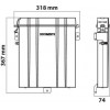 Lampa ��������� ����� ������� �������� �� ������� ��������� (367 � 318 � 74 mm) - (97881)