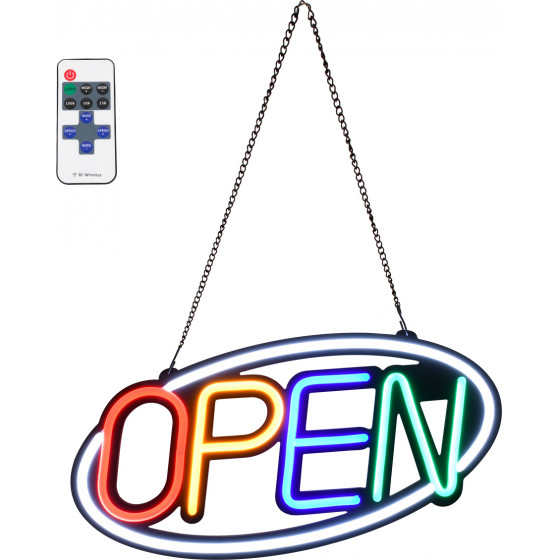 GloboStar ��������� ������� ������� �������� NEON LED �������� Animated Ovale OPEN 30W AC 230V �� �������� On/Off ��� �������� ����������� IR ����� - ������� - ������� - ������� - ������� - (85858)