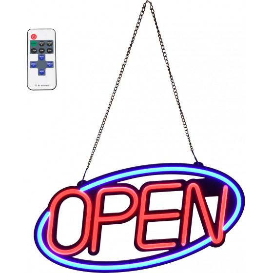 GloboStar ��������� ������� ������� �������� NEON LED �������� Animated Ovale OPEN 30W AC 230V �� �������� On/Off ��� �������� ����������� IR ���� - ������� - (85860)