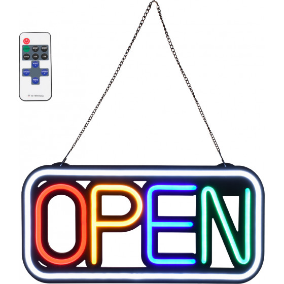 GloboStar ��������� ������� ������� �������� NEON LED �������� Animated Square OPEN 30W AC 230V �� �������� On/Off ��� �������� ����������� IR ����� - ������� - ������� - ������� - ������� - (85857)