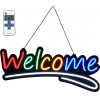 GloboStar ��������� ������� ������� �������� NEON LED �������� Animated WELCOME 30W AC 230V �� �������� On/Off ��� �������� ����������� IR ������� - ������� - ������� - ���� - ����� - (85861)