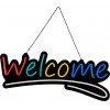 GloboStar ��������� ������� ������� �������� NEON LED �������� Animated WELCOME 30W AC 230V �� �������� On/Off ��� �������� ����������� IR ������� - ������� - ������� - ���� - ����� - (85861)
