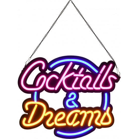 GloboStar ��������� ������� ������� �������� NEON LED �������� COCKTAILS & DREAMS 30W AC 230V �� �������� On/Off ��� - ������� - ������� - (85850)