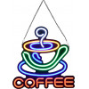 GloboStar ��������� ������� ������� �������� NEON LED �������� COFFEE 30W AC 230V �� �������� On/Off ����� - ������� - ������� - ������� - ������� - (85855)