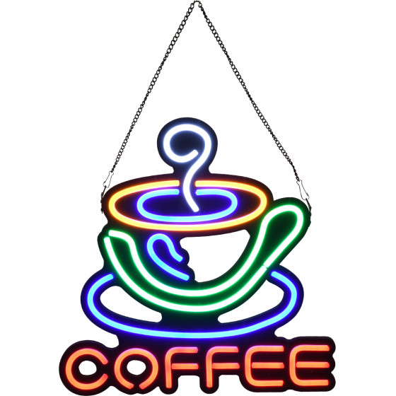 GloboStar ��������� ������� ������� �������� NEON LED �������� COFFEE 30W AC 230V �� �������� On/Off ����� - ������� - ������� - ������� - ������� - (85855)