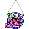 GloboStar ��������� ������� ������� �������� NEON LED �������� ITS 5:00 SOMEWHERE 30W AC 230V �� �������� On/Off ��� - ������� - ������� - ������� - ������� - (85853)