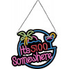 GloboStar ��������� ������� ������� �������� NEON LED �������� ITS 5:00 SOMEWHERE 30W AC 230V �� �������� On/Off ��� - ������� - ������� - ������� - ������� - (85853)