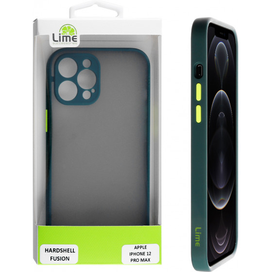 Lime ���� Iphone 12 Pro Max 6.7 Hardshell Fusion Camera Guard Dark Green With Yellow Keys - (5205308300318)