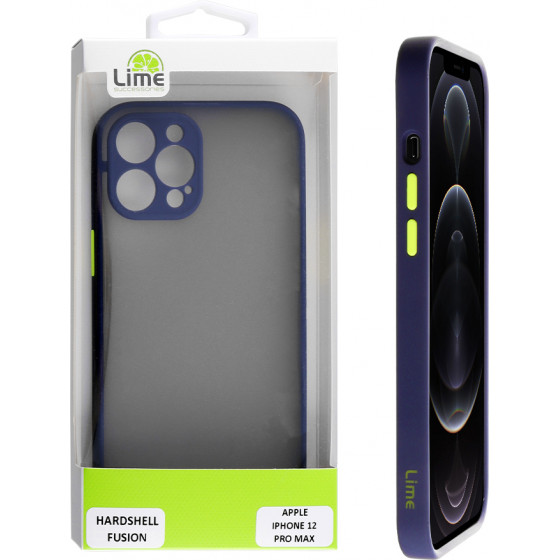 Lime ���� Iphone 12 Pro Max 6.7 Hardshell Fusion Camera Guard Blue With Yellow Keys - (5205308300301)