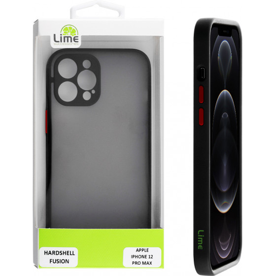 Lime ���� Iphone 12 Pro Max 6.7 Hardshell Fusion Camera Guard Black With Red Keys - (5205308300295)