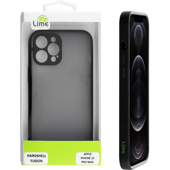 Lime ���� Iphone 12 Pro Max 6.7 Hardshell Fusion Camera Guard Black With Black Keys - (5205308301506)