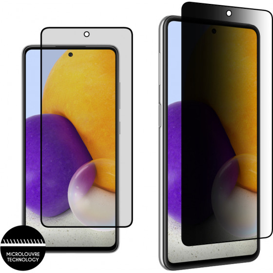 Idol 1991 Tempered Glass Samsung A72 A725/A726 6.7 9h 0.30mm Premium Privacy Antispy Semi Curved Full Glue Black - (5205308299094)