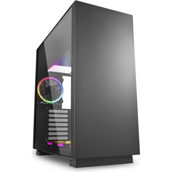 Sharkoon Pure Steel RGB Black PC Case - (PURESTEELRGBBK)