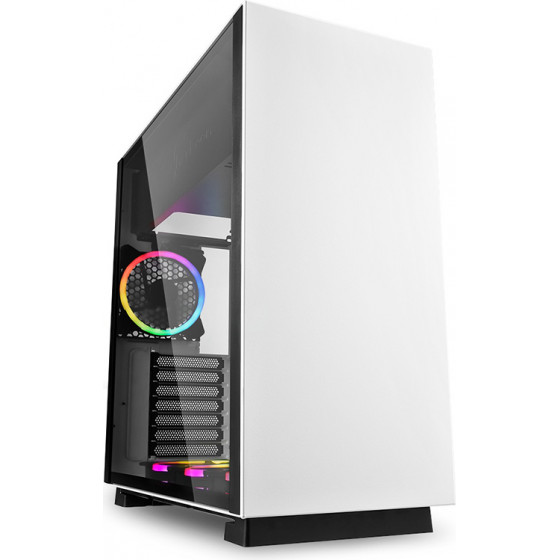 Sharkoon Pure Steel RGB White PC Case - (PURESTEELRGBWH)