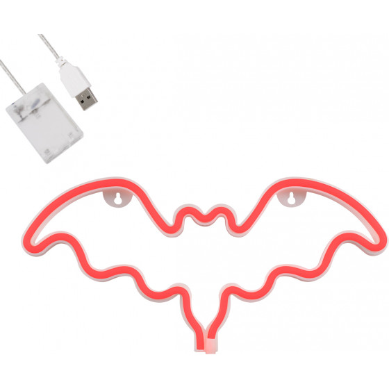 GloboStar ��������� ������� ������� �������� NEON LED �������� BATMAN 5W �� ������� ����������� USB - ��������� 3xAAA (��� ���������������) - ������� - (78579)