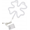 GloboStar ��������� ������� ������� �������� NEON LED �������� FOUR LEAF CLOVER 5W �� ������� ����������� USB - ��������� 3xAAA (��� ���������������) - ������� - (78572)