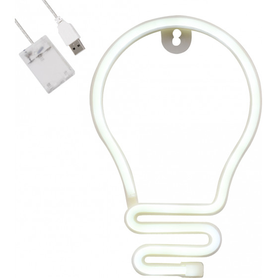 GloboStar ��������� ������� ������� �������� NEON LED �������� LAMP 5W �� ������� ����������� USB - ��������� 3xAAA (��� ���������������) - ����� ����� 6000K - (78576)