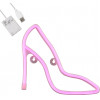 GloboStar ��������� ������� ������� �������� NEON LED �������� WOMEN SHOES 5W �� ������� ����������� USB - ��������� 3xAAA (��� ���������������) - ��� - (78577)