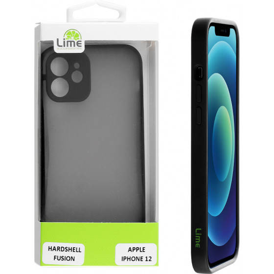 Lime ���� Iphone 12 6.1 Hardshell Fusion Camera Guard Black With Black Keys