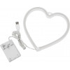GloboStar ��������� ������� ������� �������� NEON LED �������� HEART 5W �� ������� ����������� USB - ��������� 3xAAA (��� ���������������) - ��� - (78592)