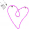 GloboStar ��������� ������� ������� �������� NEON LED �������� CALLIGRAPHIC HEART LINE 5W �� ������� ����������� USB - ��������� 3xAAA (��� ���������������) - ��� - (78594)
