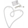 GloboStar ��������� ������� ������� �������� NEON LED �������� CALLIGRAPHIC HEART LINE 5W �� ������� ����������� USB - ��������� 3xAAA (��� ���������������) - ��� - (78594)