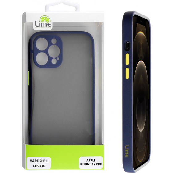 Lime ���� Iphone 12 PRO 6.1 Hardshell Fusion Camera Guard Blue With Yellow Keys