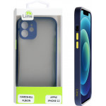 Lime ���� Iphone 12 6.1 Hardshell Fusion Camera Guard Blue With Yellow Keys
