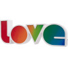 GloboStar �������� ����������� ������������ ��������� LED �������� RAINBOW LOVE 2W �� �������� On/Off & ������� ����������� USB - ��������� 3xAAA (��� ���������������) ����� ����� 6000K - (76551)