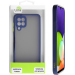 Lime ���� Samsung A22 4G A225 6.4 Hardshell Fusion Camera Guard Blue With Yellow Keys